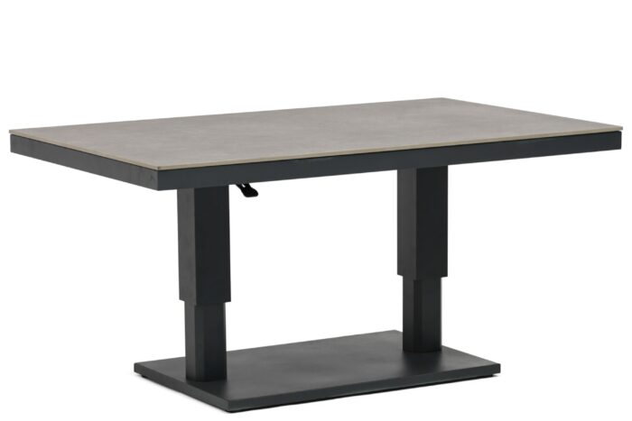 Coco Tivano in hoogte verstelbare tuintafel 140 x 90 cm – Grijs-antraciet