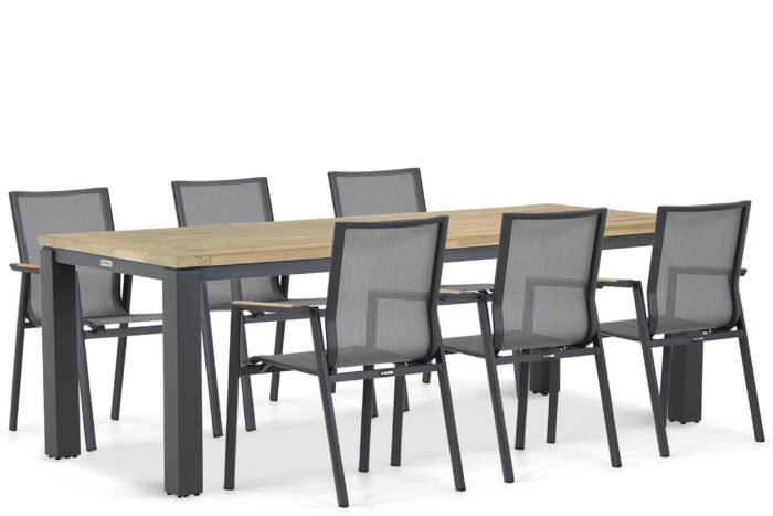 Lifestyle Garden Furniture Fiora/Veneto 230 cm dining tuinset 7-delig – Grijs-antraciet