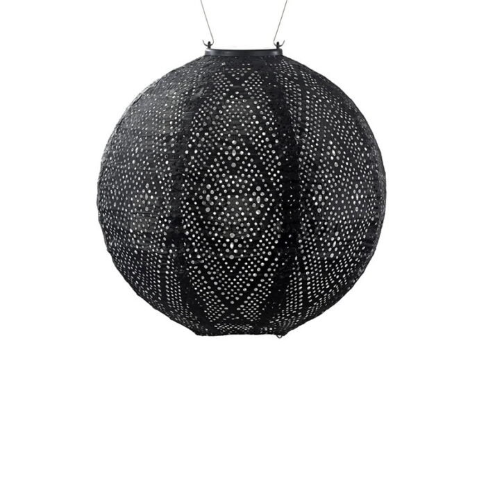 Lumiz Round dia. 30 cm Ikat zwart lampion