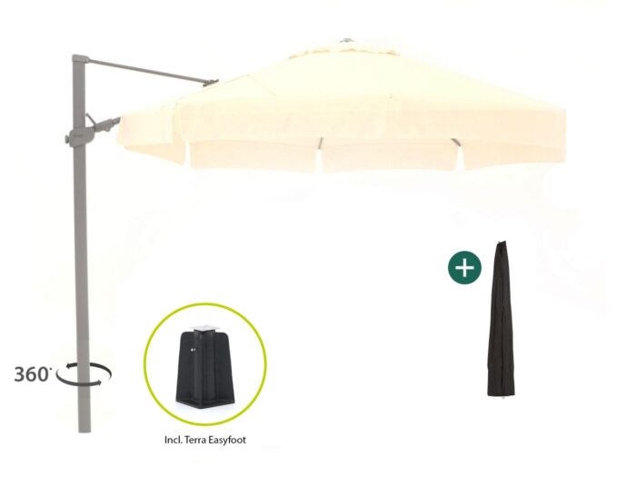 Shadowline Miami zweefparasol ø 350cm Laagste prijsgarantie! – Wit
