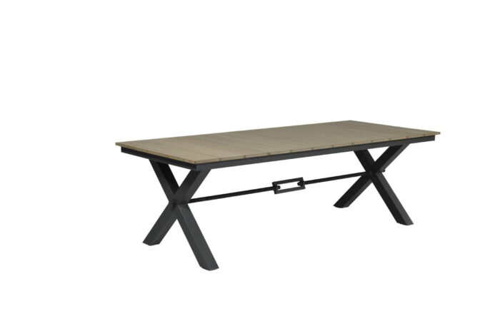 Garden impressions Robusto tafel 240x100xH76 VW vintage teak/ carbon black – zwart