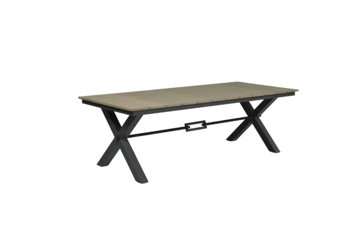 Garden impressions Robusto tafel 240x100xH76 VW vintage teak/ carbon black - zwart