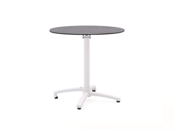 Bellagio tuinmeubelen Bellagio Canzo klaptafel ø80cm (h:73cm) Laagste prijsgarantie! – Wit