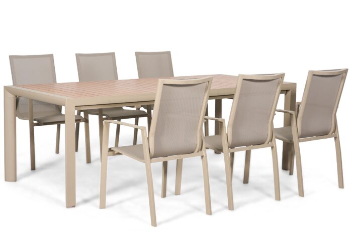 Lifestyle Garden Furniture Ultimate/Allungo dining tuinset 7-delig – Zand/Beige