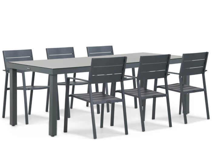 Lifestyle Garden Furniture Stella/Porto 220 cm dining tuinset 7-delig – Grijs-antraciet