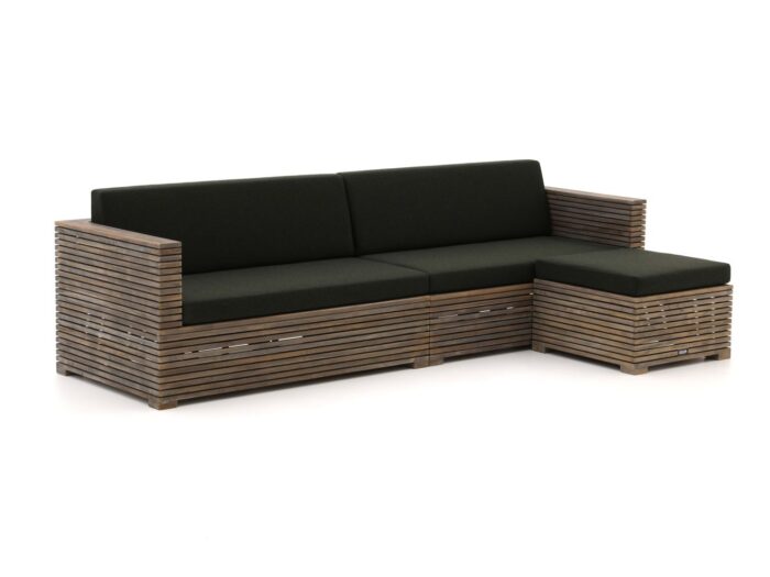 ROUGH Furniture ROUGH-C chaise longue loungeset 3-delig Laagste prijsgarantie! – Bruin