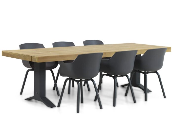 Lifestyle Garden Furniture Salina/Superior 260 cm dining tuinset 7-delig – Grijs-antraciet