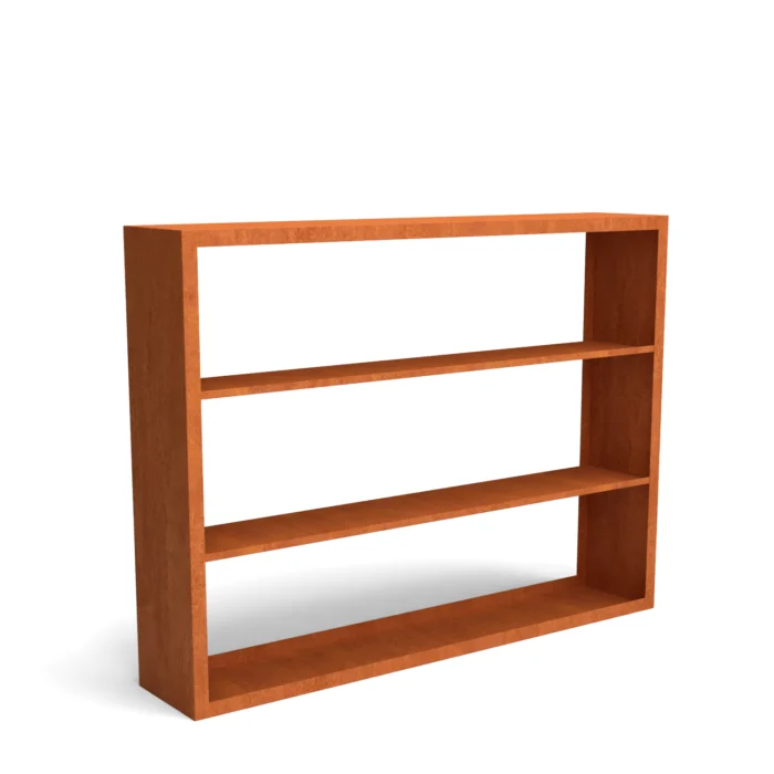 Geroba Egura cortenstaal houtopslag onderverdeling 3 vakken 2000x385x1500 mm - bruin