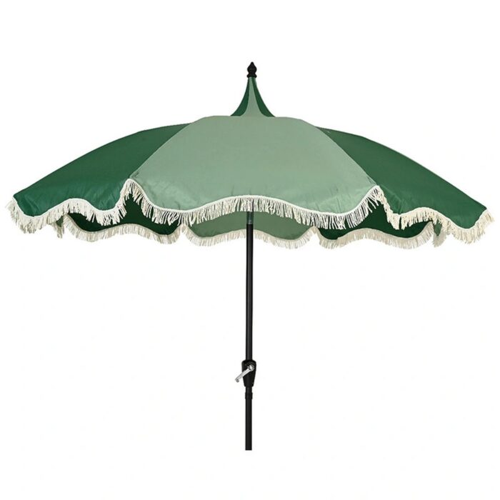 Decoris Strandstokparasol Franje Groen dia250 cm