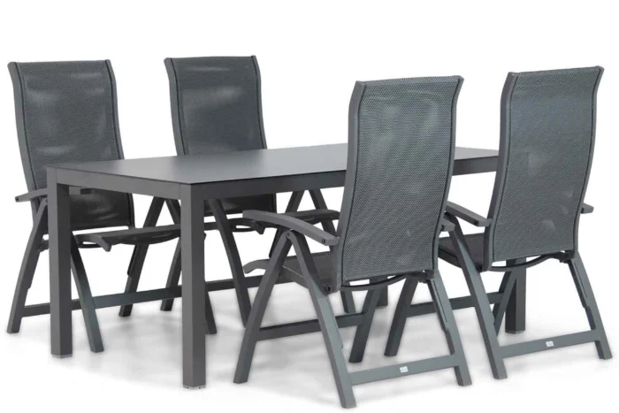 Presto Tarenta/Madras 180 cm dining tuinset 5-delig - Grijs-antraciet