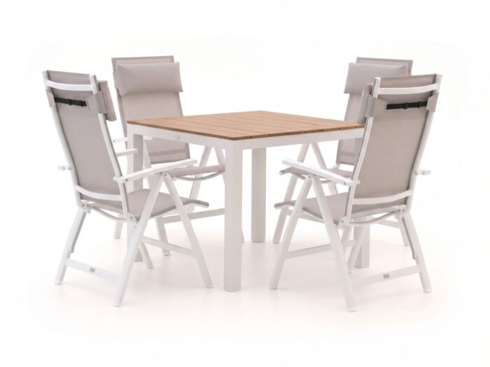 Bellagio tuinmeubelen Bellagio Avenza/Fidenza 90cm dining tuinset 5-delig verstelbaar Laagste prijsgarantie!