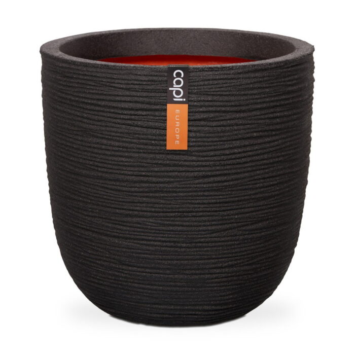 Capi europe Bloempot Pot bol rib nl 35×34 zwart Capi Nature