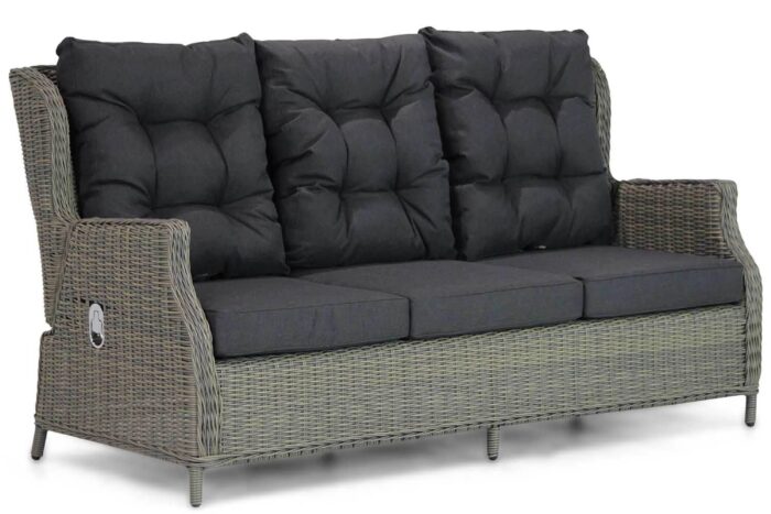 Garden Collections Chicago 3-zits loungebank kubu – Taupe-naturel-bruin