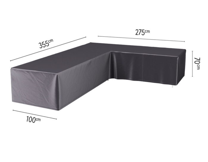 Aerocover Loungesethoes hoekset rechts 355x275x100xH70 cm – grijs