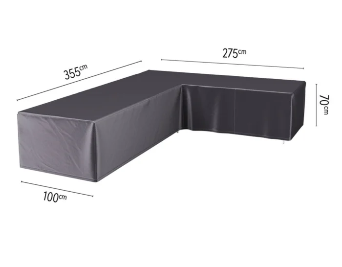 Aerocover Loungesethoes hoekset rechts 355x275x100xH70 cm - grijs