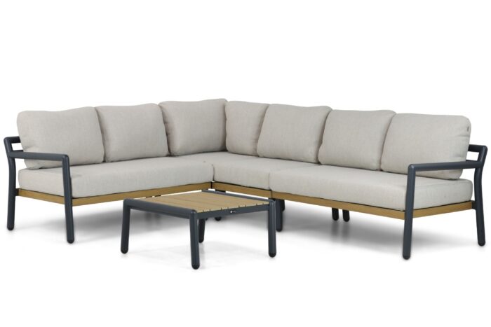 Santika Furniture Aulia hoek loungeset 5-delig – Grijs-antraciet