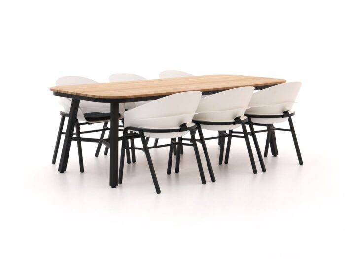 Hartman tuinmeubelen Tubb dining tuinset 240cm 7-delig verstelbaar – Wit