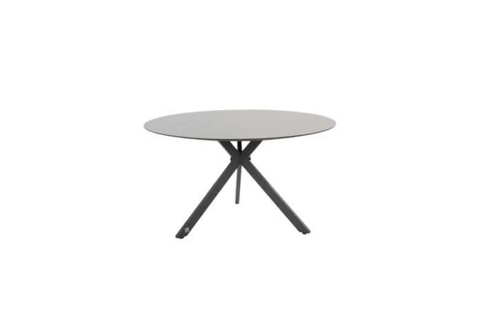 4so Locarno dining tafel antraciet HPL slate dia. 130 cm