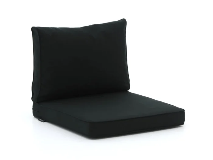 Madison loungekussenset luxe zit 60x60cm rug 60x40cm 2-delig - Zwart