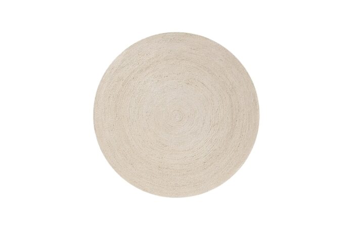 Vloerkleed Jute Jutta 115 cm rond ivory – Transparant