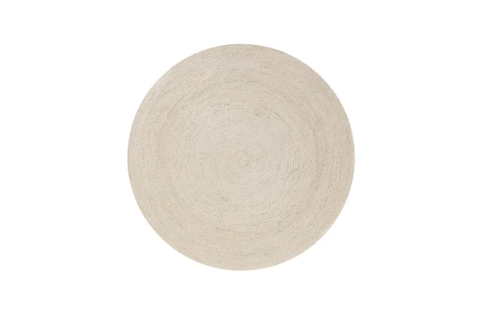 Vloerkleed Jute Jutta 115 cm rond ivory - Transparant