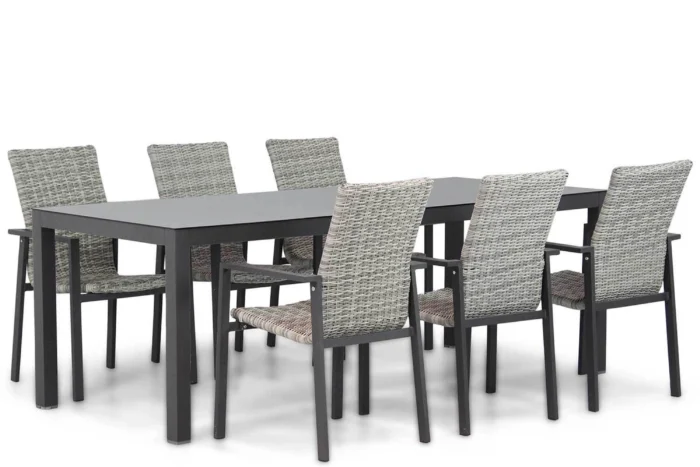 Lifestyle Garden Furniture Upton/Madras 220 cm dining tuinset 7-delig - Grijs-antraciet