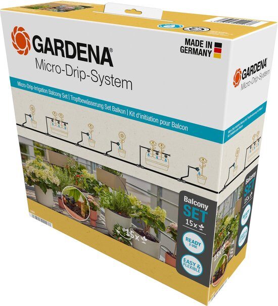 Gardena Micro-Drip-Bewatering Balkon Set (15 planten)