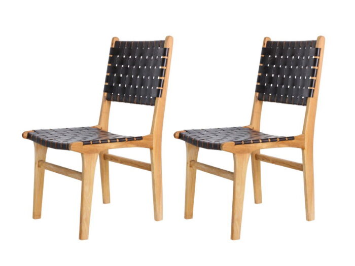 Tuindeco Teak tuinstoel Bantam (set van 2 stoelen) – hout
