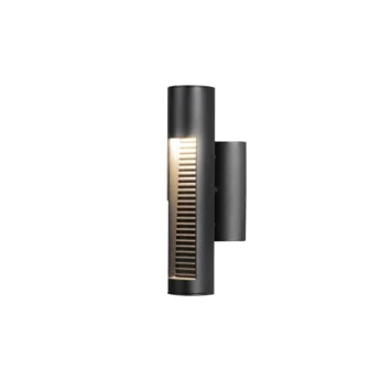 Konstsmide Udine wandlamp tube 33 cm matzwart - zwart
