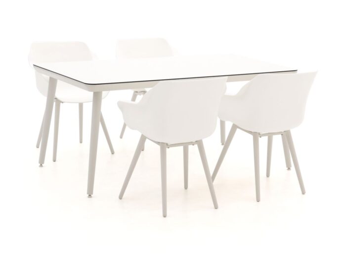 Hartman tuinmeubelen Hartman Sophie Studio 170cm dining tuinset 5-delig Laagste prijsgarantie! – Wit