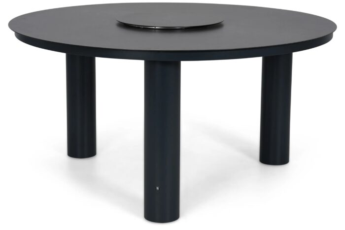 Lifestyle Garden Furniture Arancia dining tuintafel 150 cm met lazy susan – Grijs-antraciet