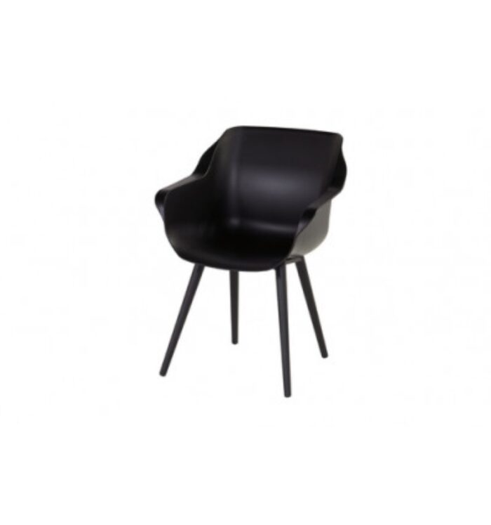 Sophie Stoel Studio Armchair zitting ‘carbon black’ frame ‘carbon black’ (1 stuk) Hartman – zwart