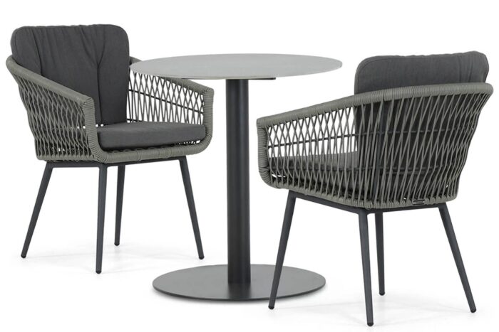 Lifestyle Garden Furniture Western/Como 70 cm bistroset 3-delig – Grijs-antraciet