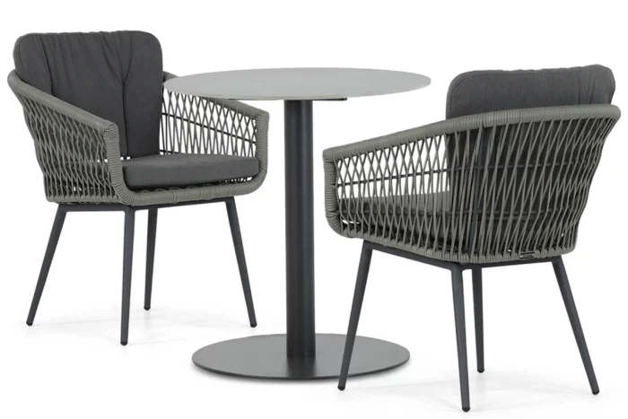 Lifestyle Garden Furniture Western/Como 70 cm bistroset 3-delig - Grijs-antraciet