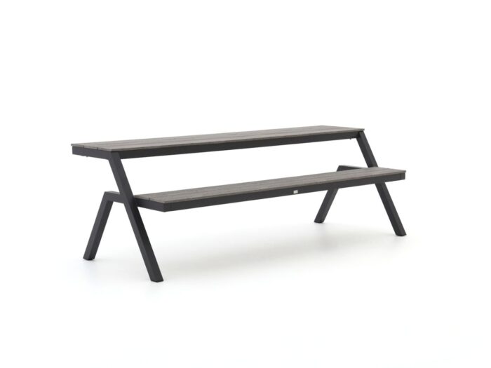 Bellagio tuinmeubelen Bellagio Fidenza picknicktafel balkon 220x85x75cm Laagste prijsgarantie! – Grijs