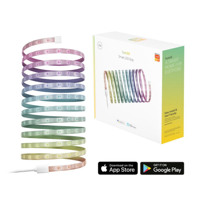 Hombli Smart LED strip RGB 5 meter led strip – multi