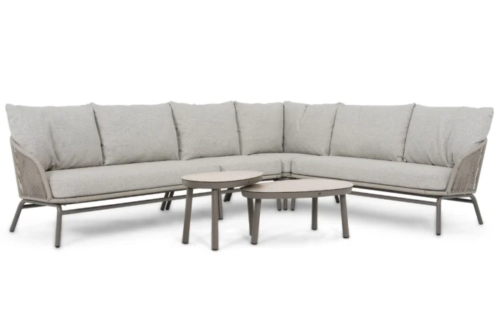 Coco Livo hoek loungeset 6-delig - Taupe-naturel-bruin