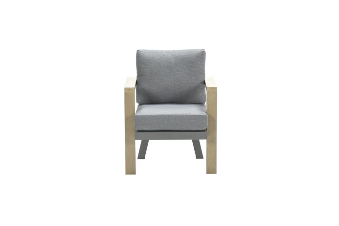 Garden impressions Morgana Dining Fauteuil Vw Vintage Teak Black Mystic Grey – grijs