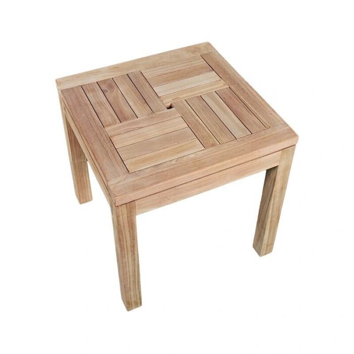 Buitengewoon de boet Bajo Bijzettafel 50×50 Teak – bruin