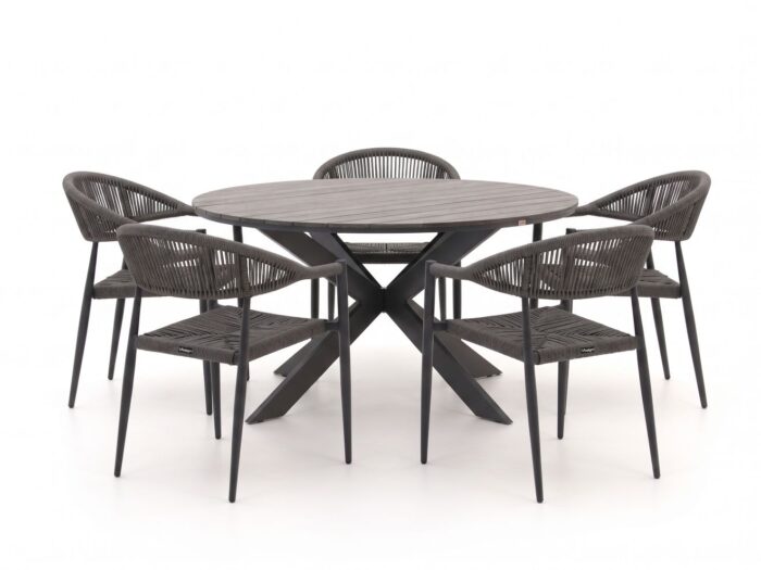 Manifesto Furniture Manifesto Belpasso/Fidenza ø149cm dining tuinset 6-delig stapelbaar Laagste prijsgarantie!