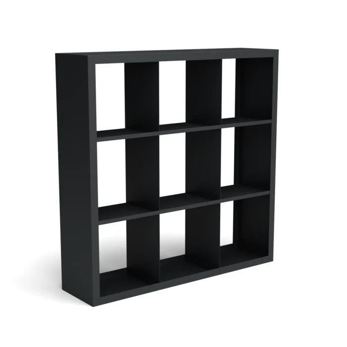 Geroba Beltza zwarte houtopslag onderverdeling 9 vakken 1500x385x1500 mm - zwart