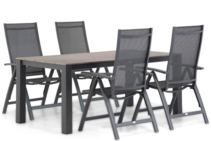 Presto Donato/Valley 180 cm dining tuinset 5-delig - Grijs-antraciet