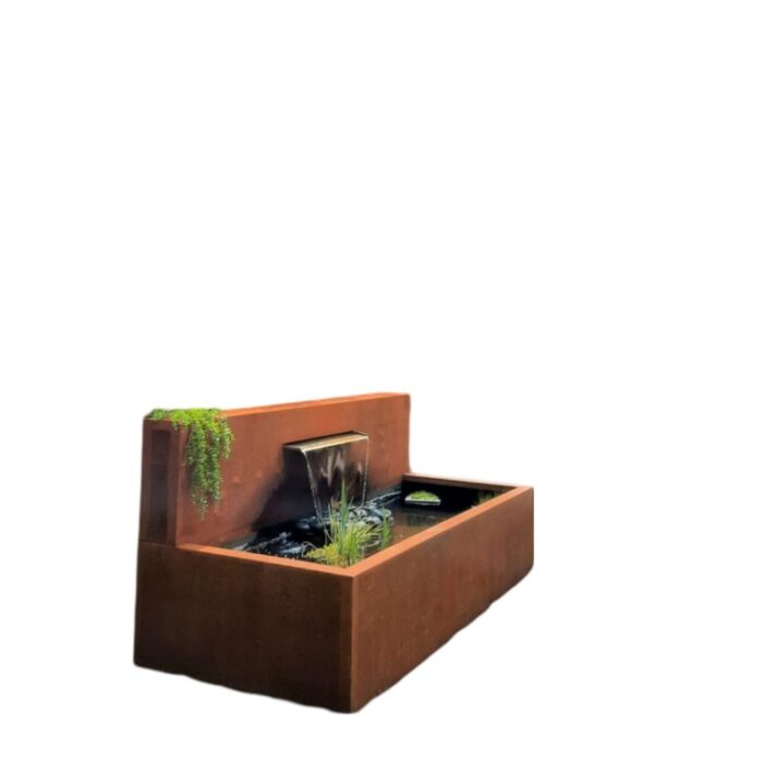 Geroba Estani Cortenstaal Vijver 1000 x 500 mm – bruin