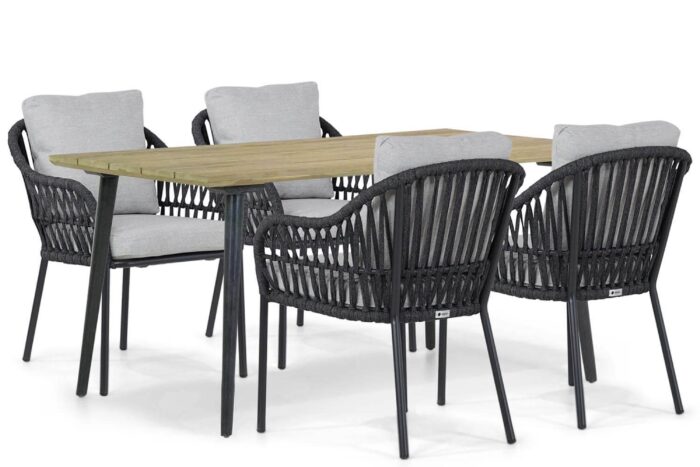 Coco Puerto/Montana 180 cm dining tuinset 5-delig – Grijs-antraciet