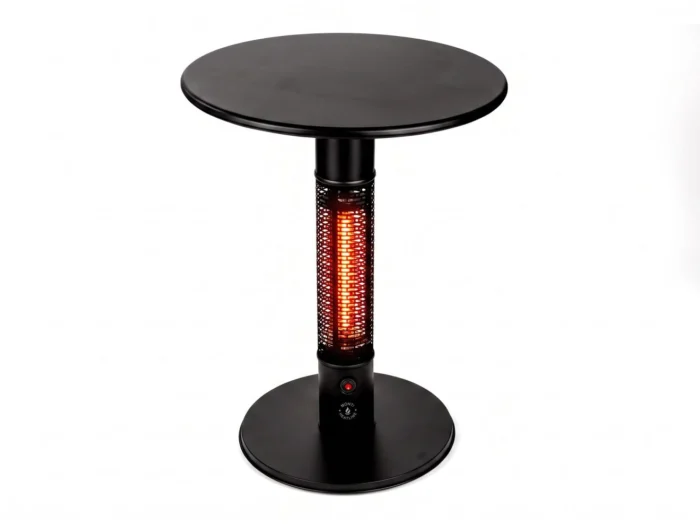 Monti HeatLine + 15% kassakorting | Pulse tafel met terrasverwarmer 1500W ø60cm (h: 75cm) - Zwart