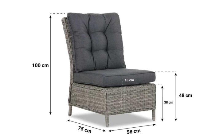 Garden Collections New Castle midden module – Grijs-antraciet