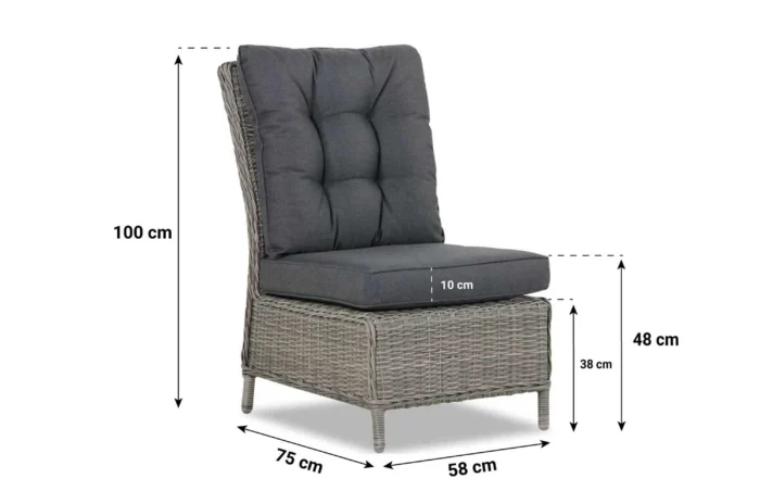 Garden Collections New Castle midden module - Grijs-antraciet