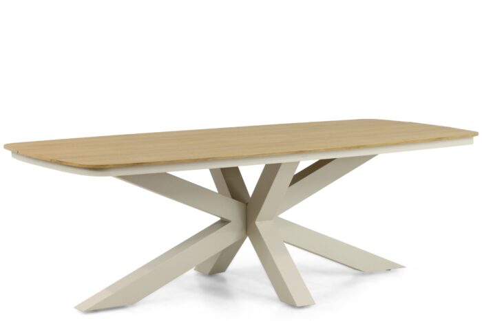 Lifestyle Garden Furniture Camila dining tuintafel 220 x 100 cm – Taupe-naturel-bruin