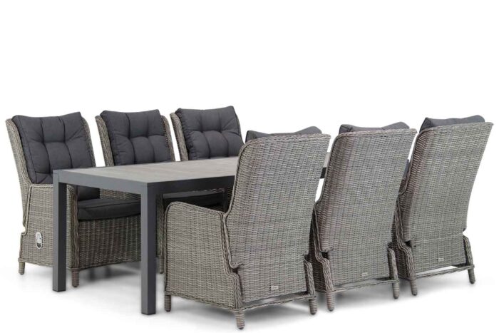 Garden Collections Kingston/Residence 220 cm dining tuinset 7-delig – Grijs-antraciet