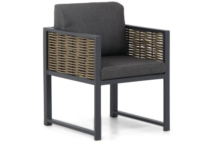 Santika Furniture Salviano dining tuinstoel – Grijs-antraciet